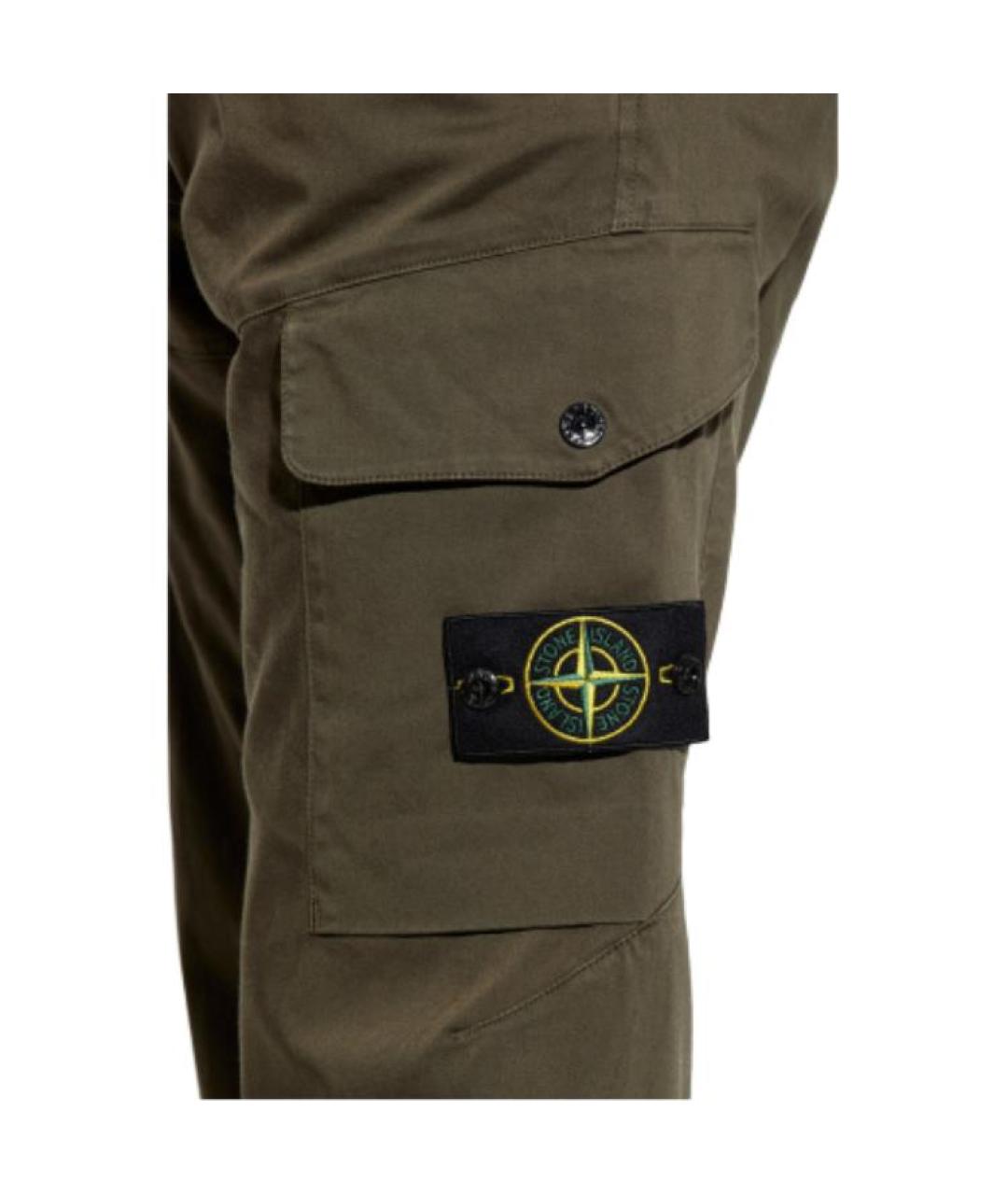 STONE ISLAND Зеленые повседневные брюки, фото 5