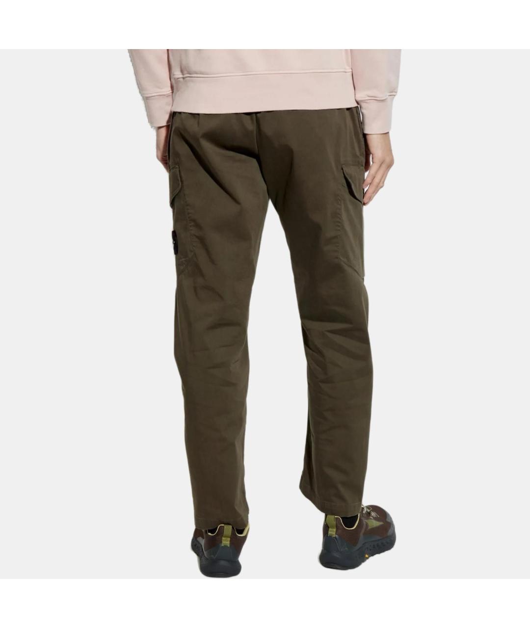 STONE ISLAND Зеленые повседневные брюки, фото 3