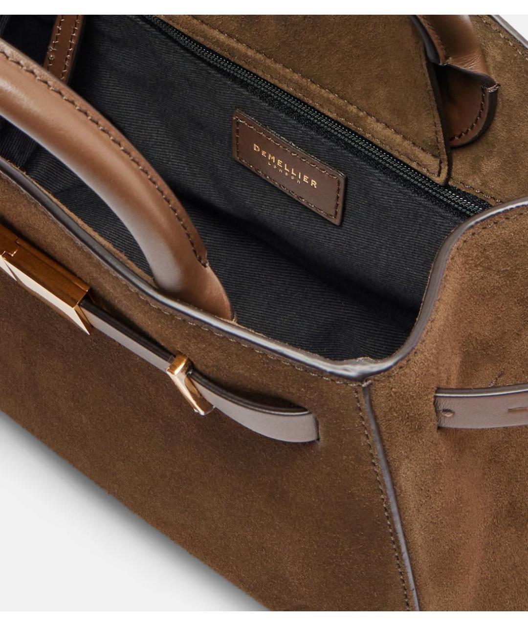 DEMELLIER Коричневая замшевая сумка с короткими ручками, фото 5