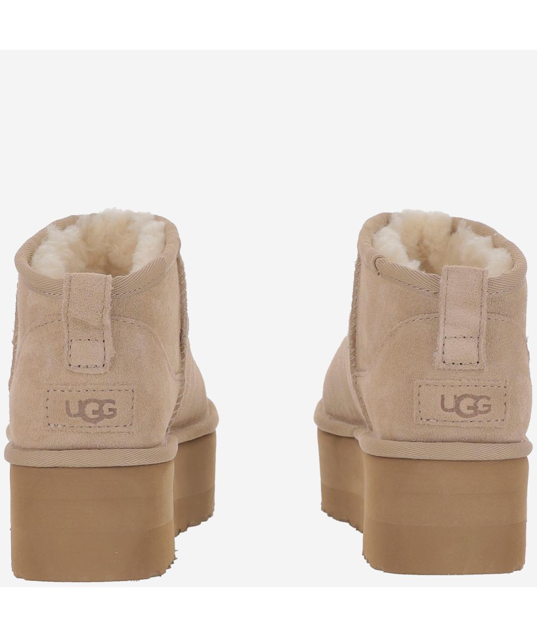 UGG AUSTRALIA Бежевые замшевые ботинки, фото 4