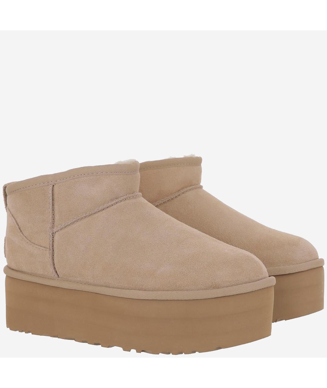 UGG AUSTRALIA Бежевые замшевые ботинки, фото 3