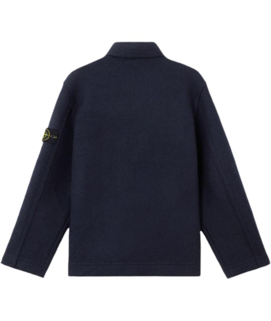 STONE ISLAND Темно-синяя кэжуал рубашка, фото 2