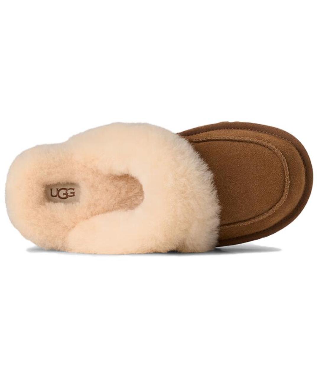 UGG AUSTRALIA Коричневые нубуковые мюли, фото 4