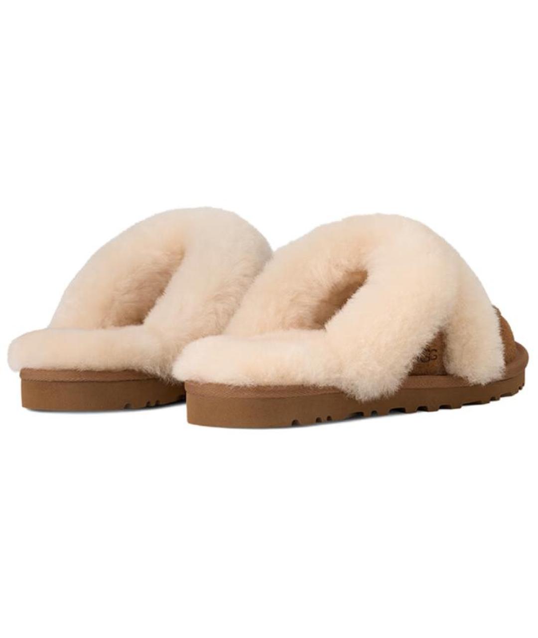 UGG AUSTRALIA Коричневые нубуковые мюли, фото 3