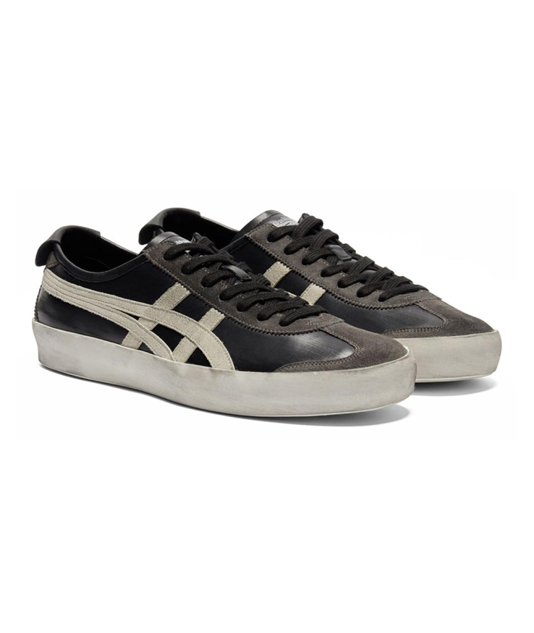 ONITSUKA TIGER Черные кожаные кеды, фото 3