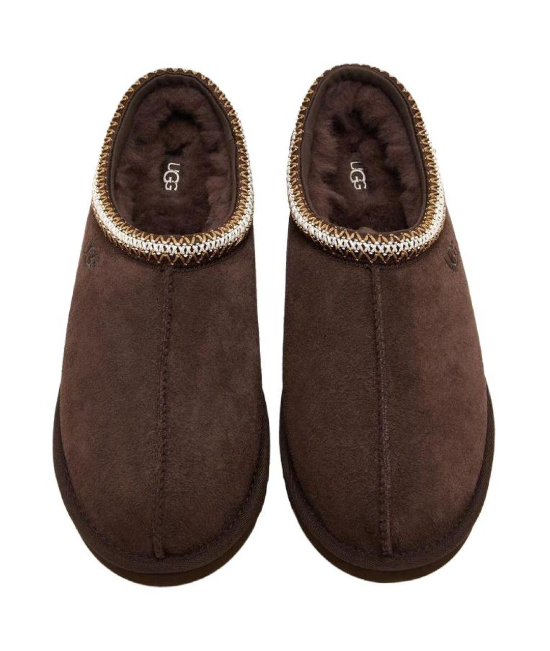 UGG AUSTRALIA Коричневые нубуковые слипоны, фото 2