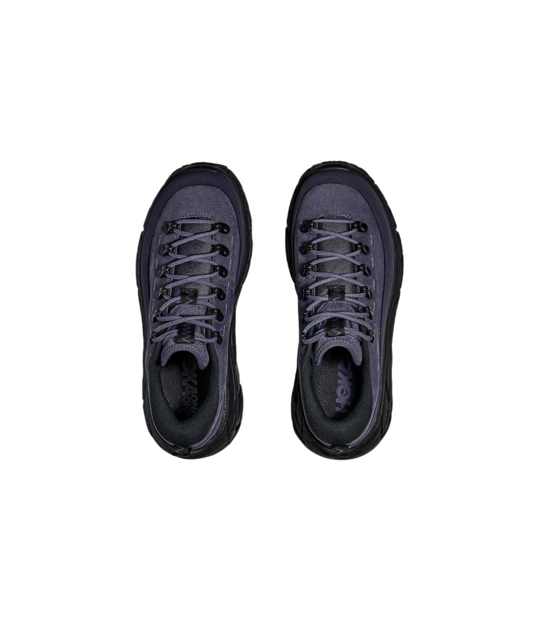 HOKA Синие кожаные кроссовки, фото 3