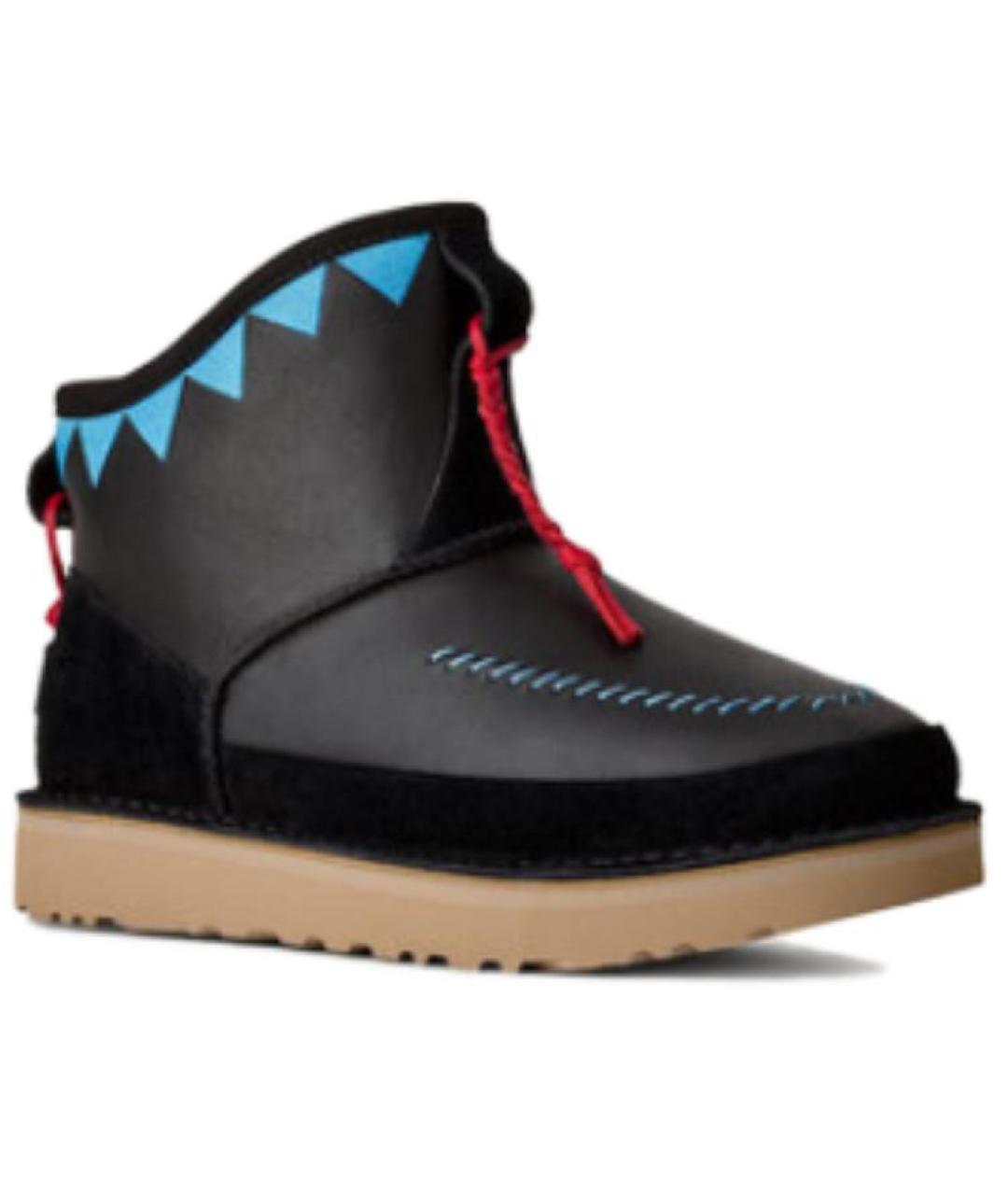 UGG AUSTRALIA Черные кожаные ботинки, фото 3