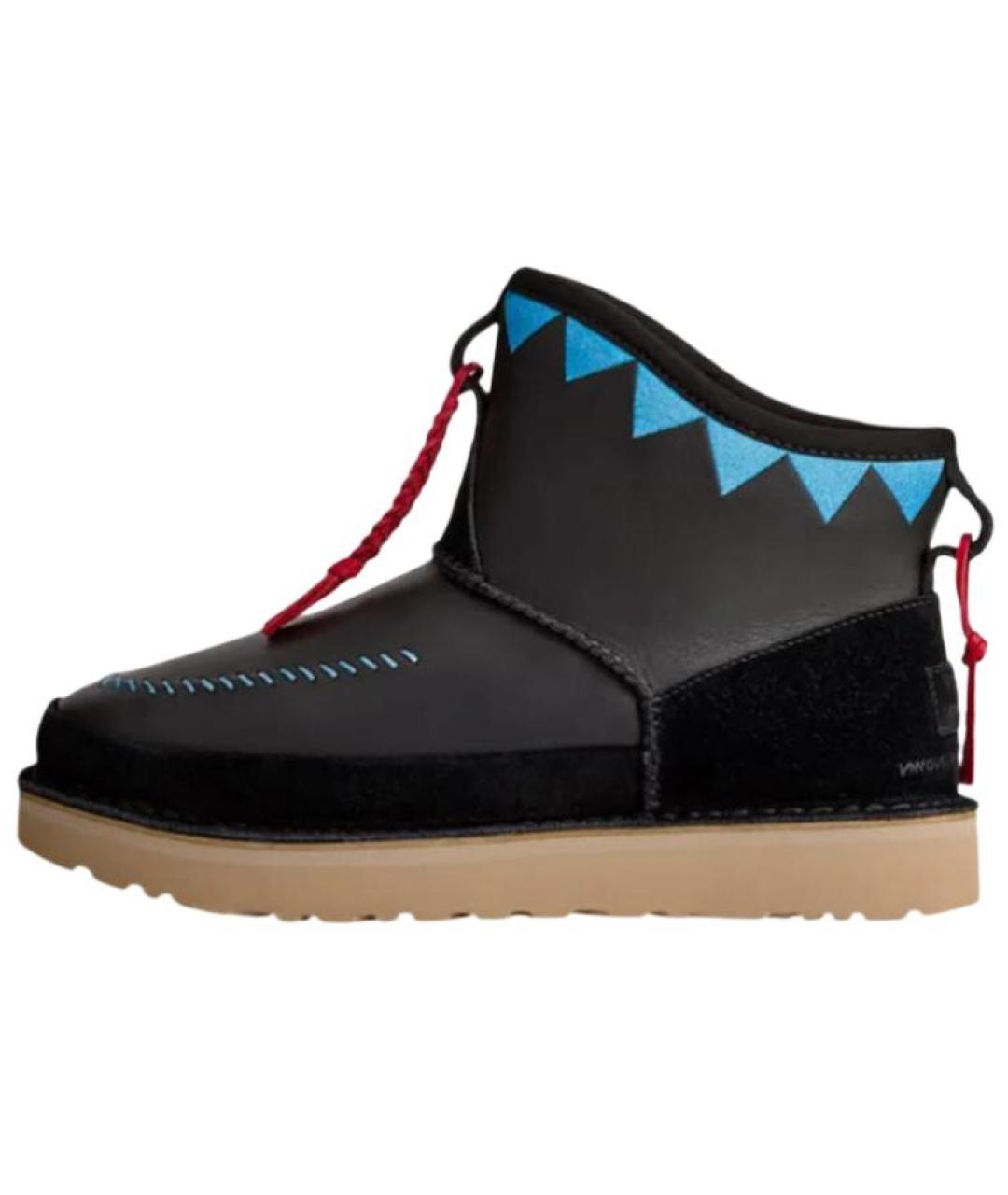 UGG AUSTRALIA Черные кожаные ботинки, фото 2