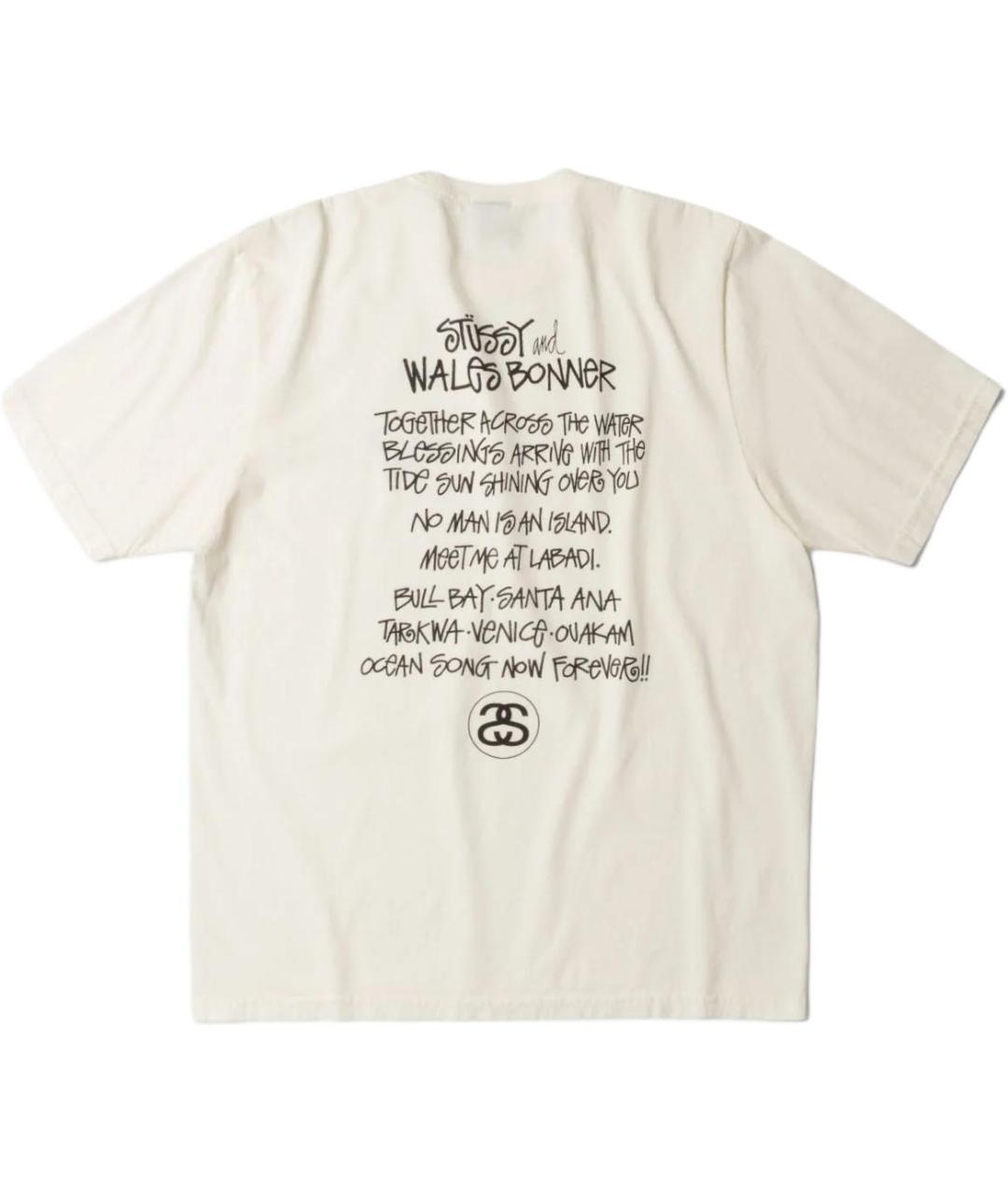 STUSSY Белая футболка, фото 2