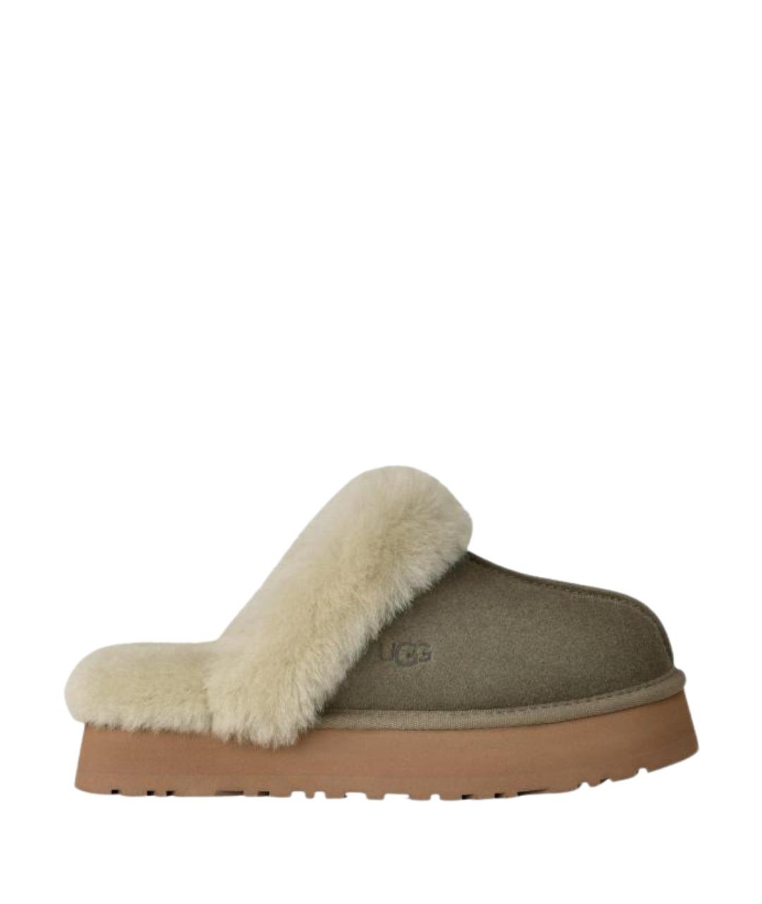 UGG AUSTRALIA Зеленые замшевые мюли, фото 1