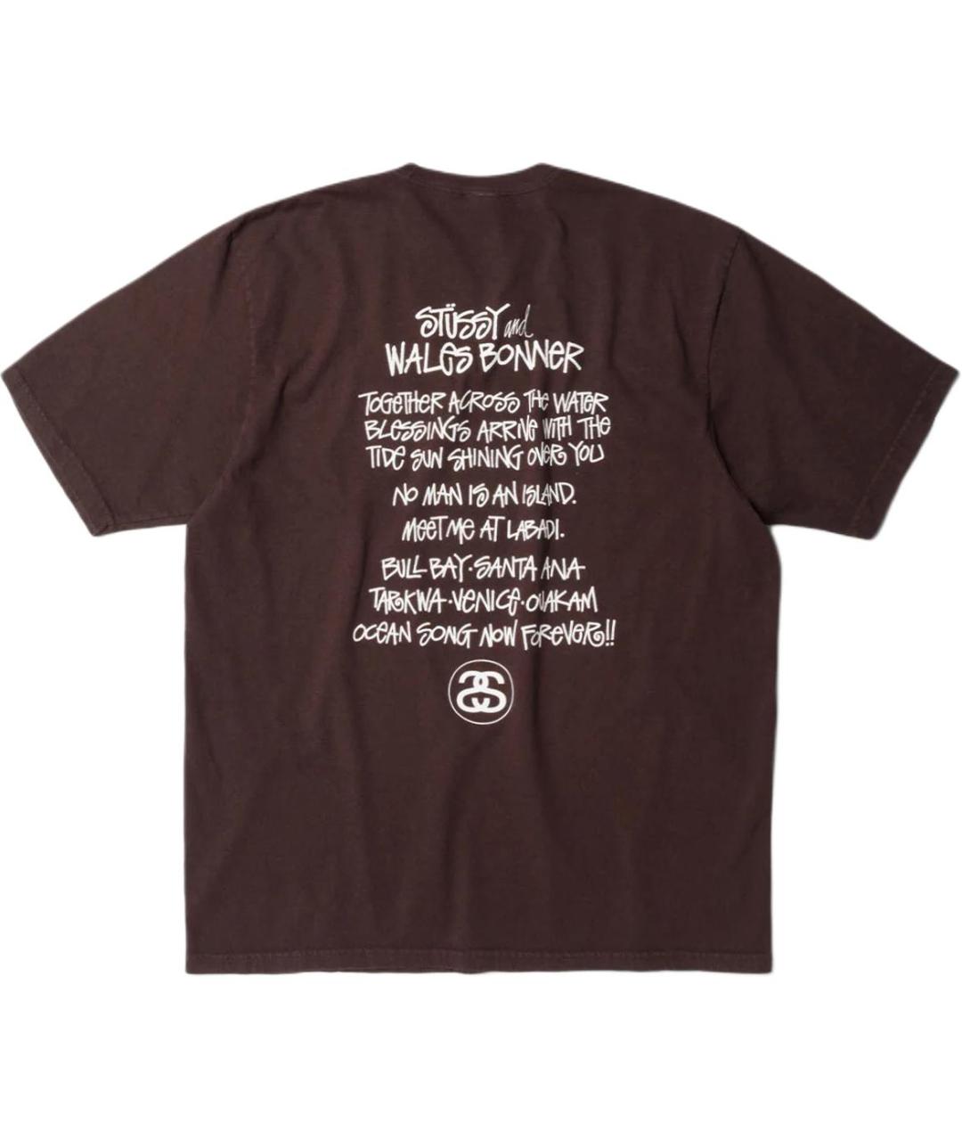 STUSSY Коричневая футболка, фото 2