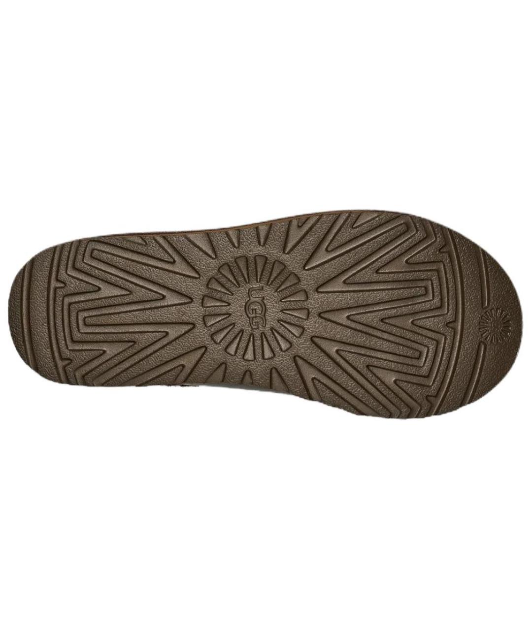 UGG AUSTRALIA Коричневые кожаные мюли, фото 5