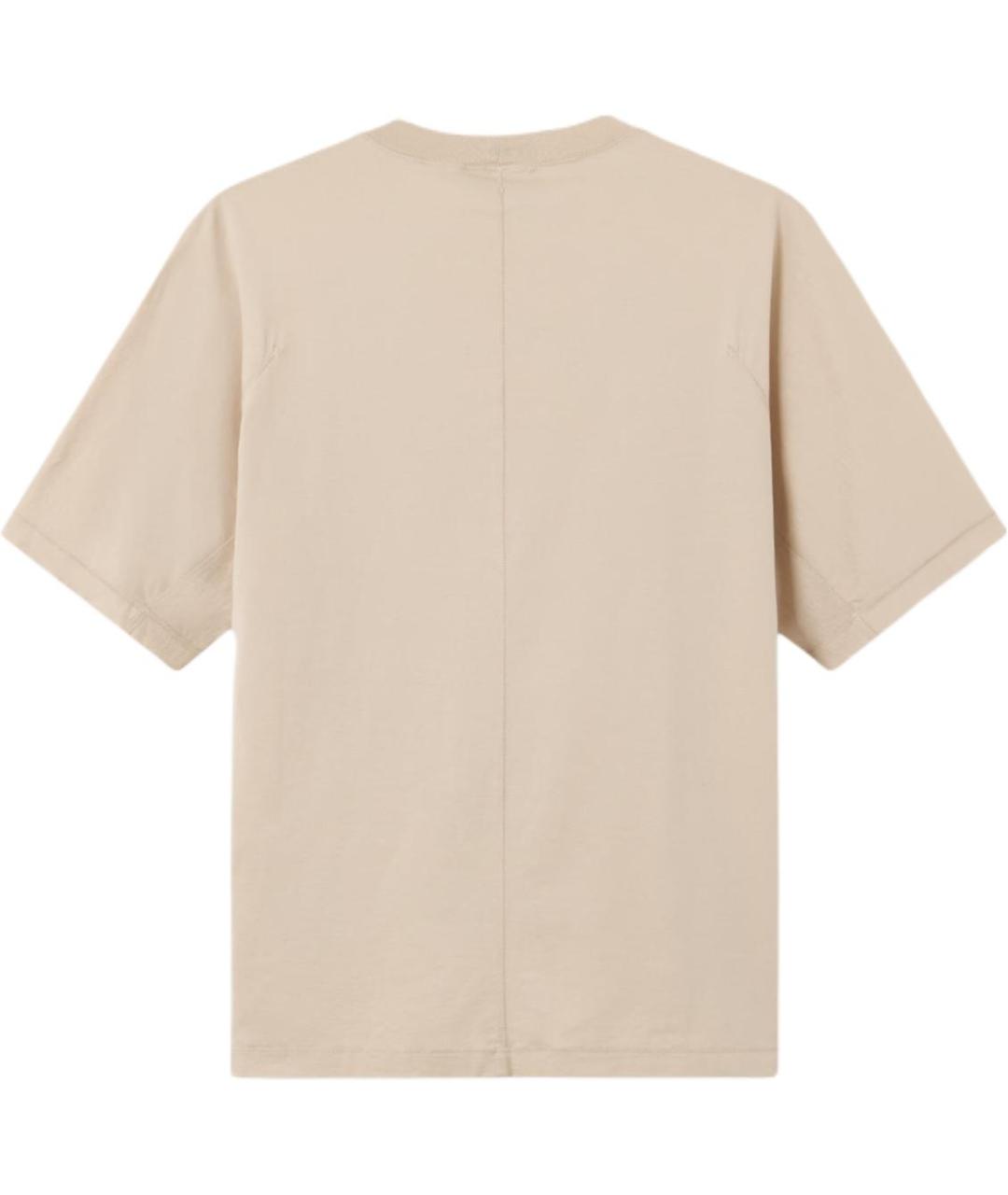 STONE ISLAND Бежевая хлопковая футболка, фото 2