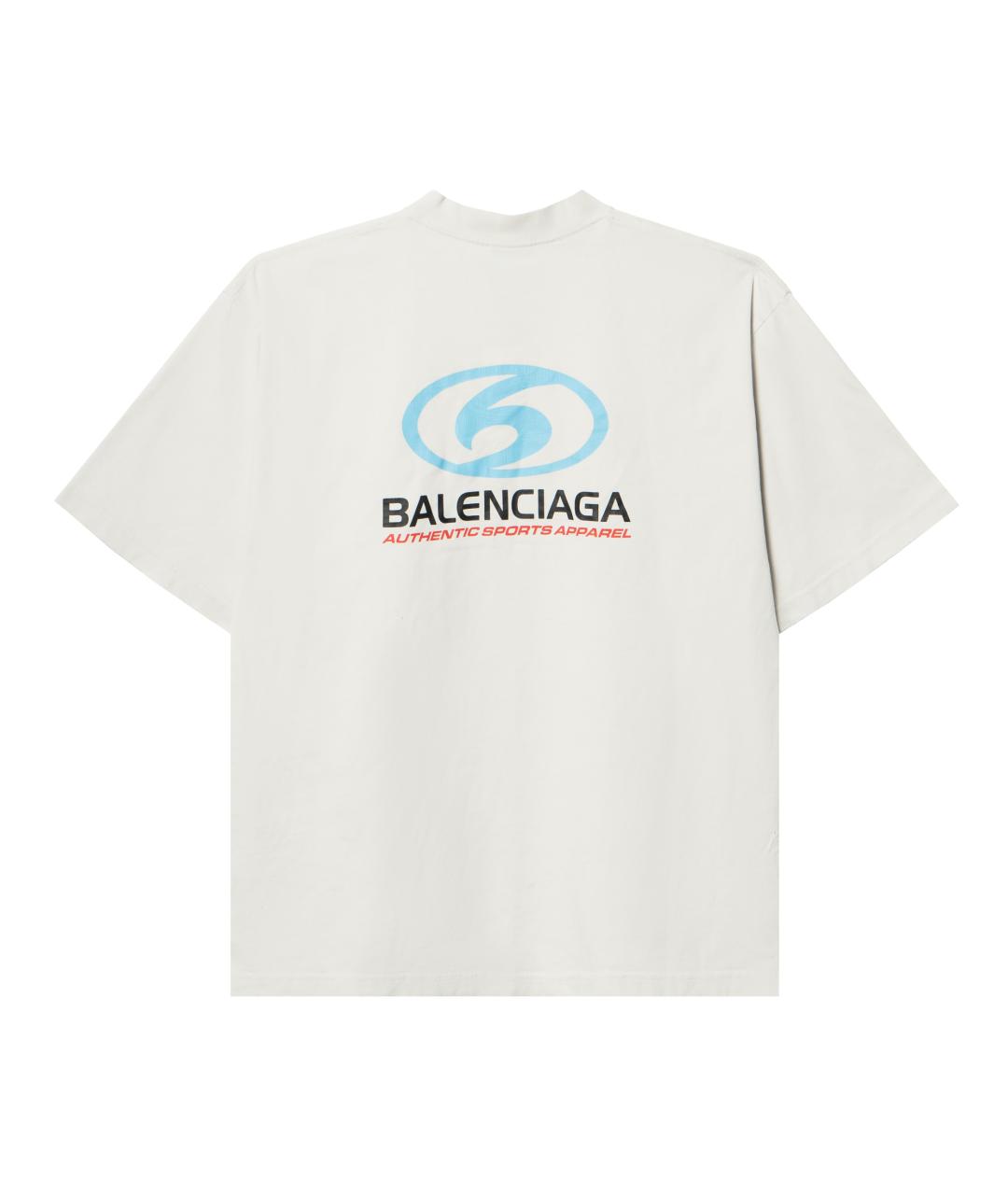 BALENCIAGA Белая футболка, фото 2