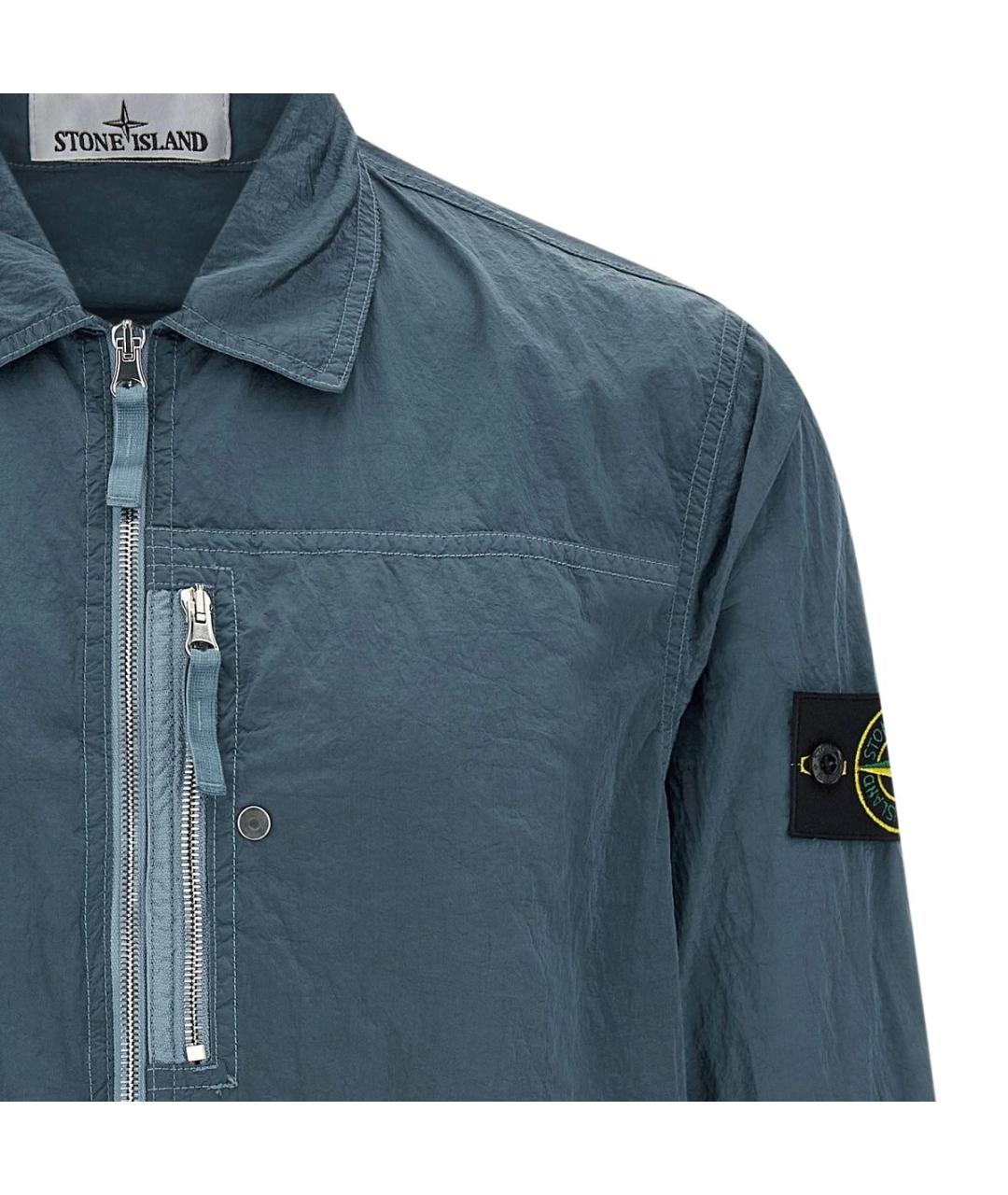 STONE ISLAND Синяя классическая рубашка, фото 4