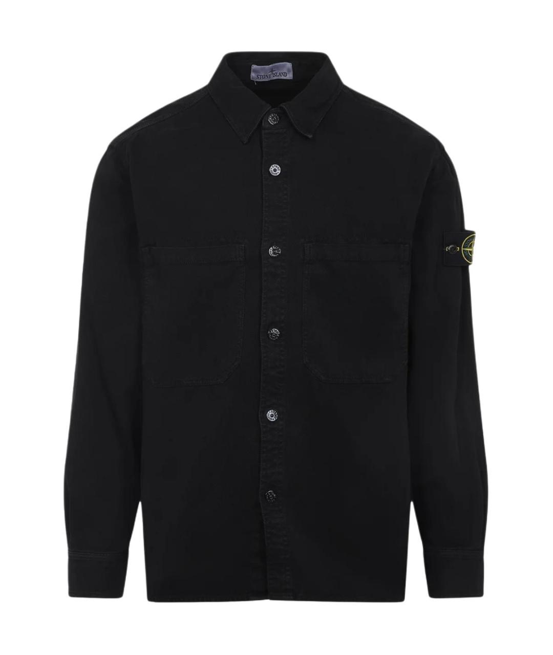 STONE ISLAND Черная классическая рубашка, фото 1