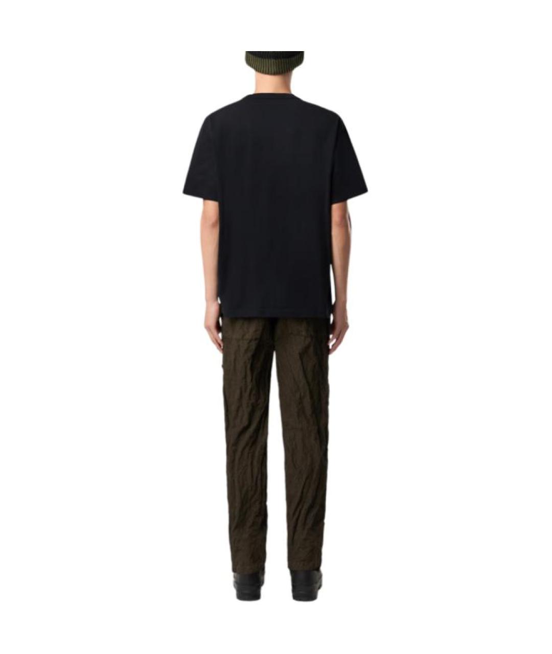 STONE ISLAND Черная хлопковая футболка, фото 4