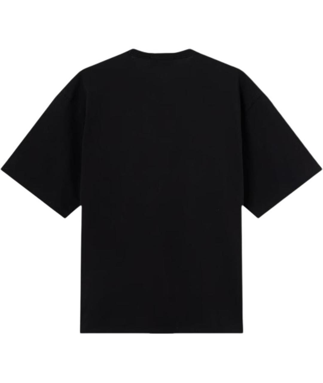 STONE ISLAND Черная хлопковая футболка, фото 2