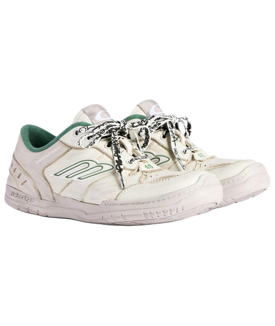 BALENCIAGA Белые низкие кроссовки / кеды, фото 3