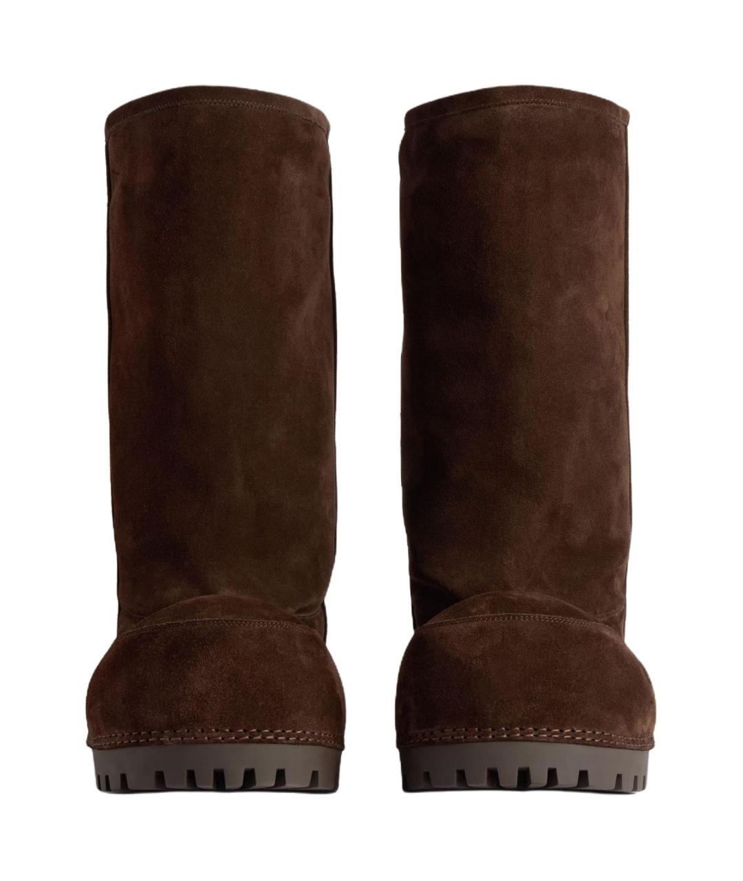 BALENCIAGA Коричневые кожаные ботинки, фото 4