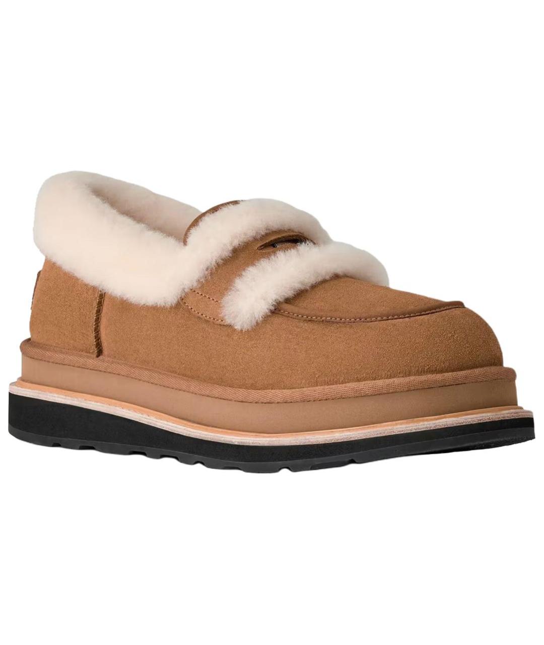 UGG AUSTRALIA Коричневые замшевые лоферы, фото 3