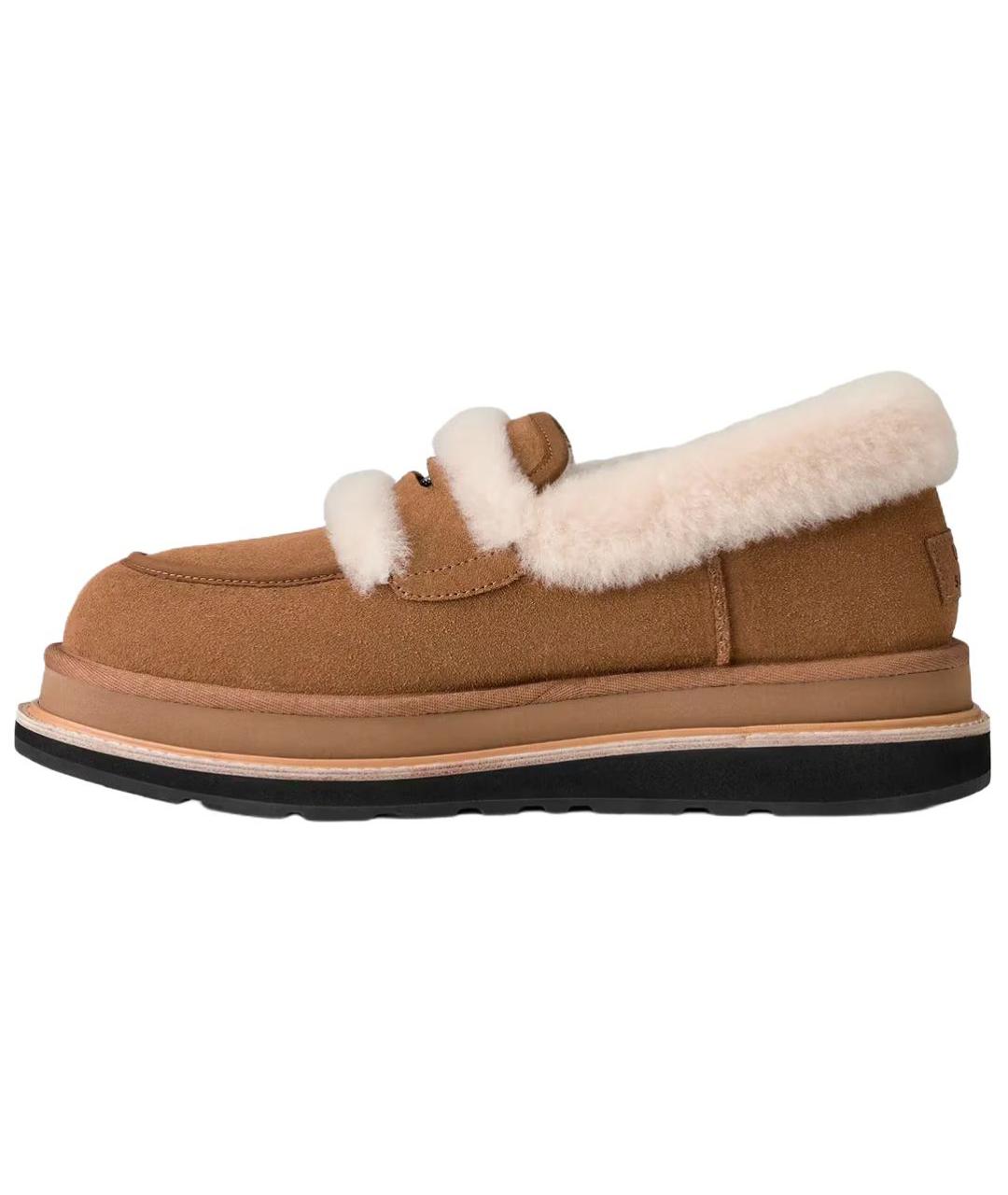 UGG AUSTRALIA Коричневые замшевые лоферы, фото 2