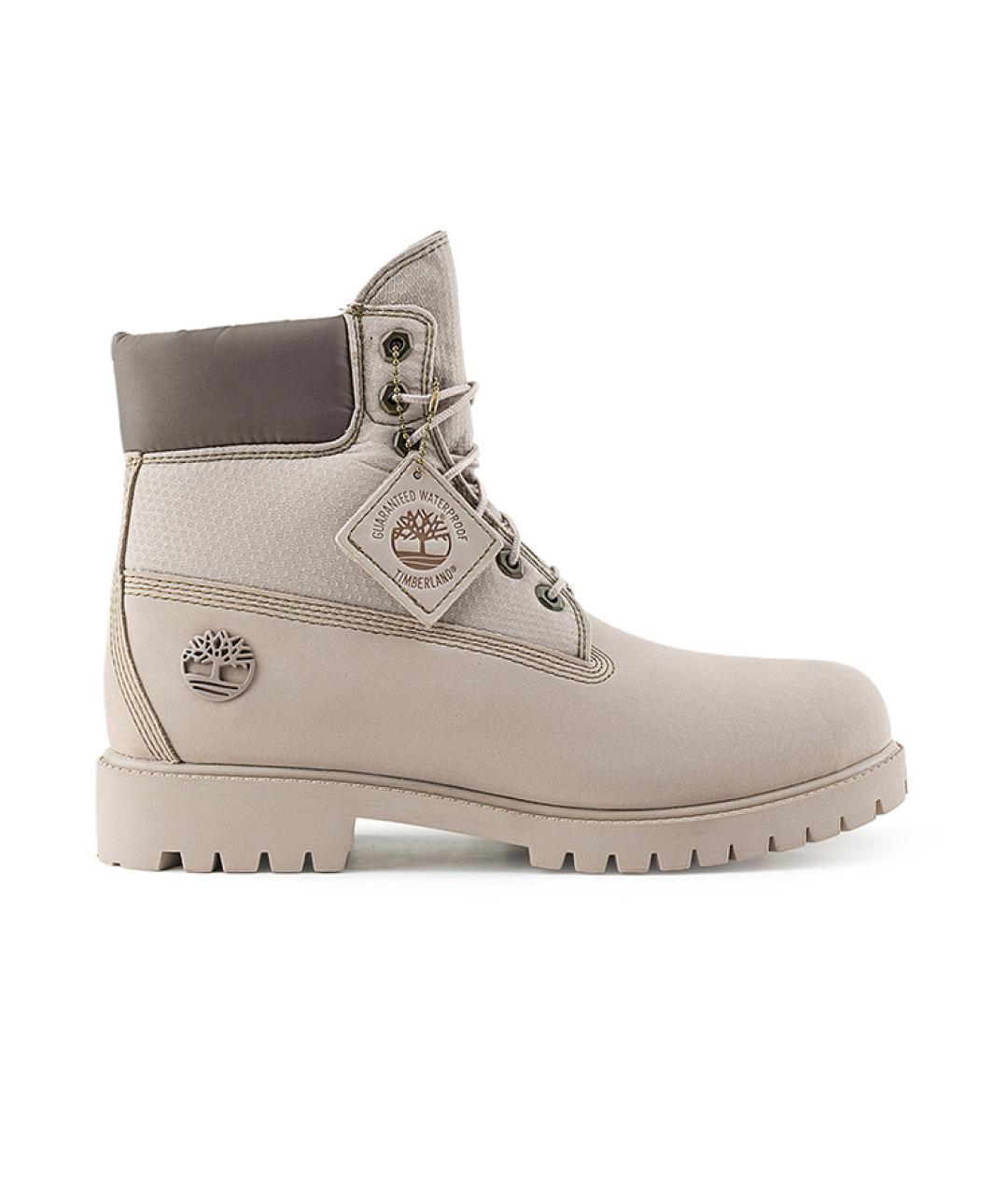 TIMBERLAND Бежевые кожаные низкие ботинки, фото 4