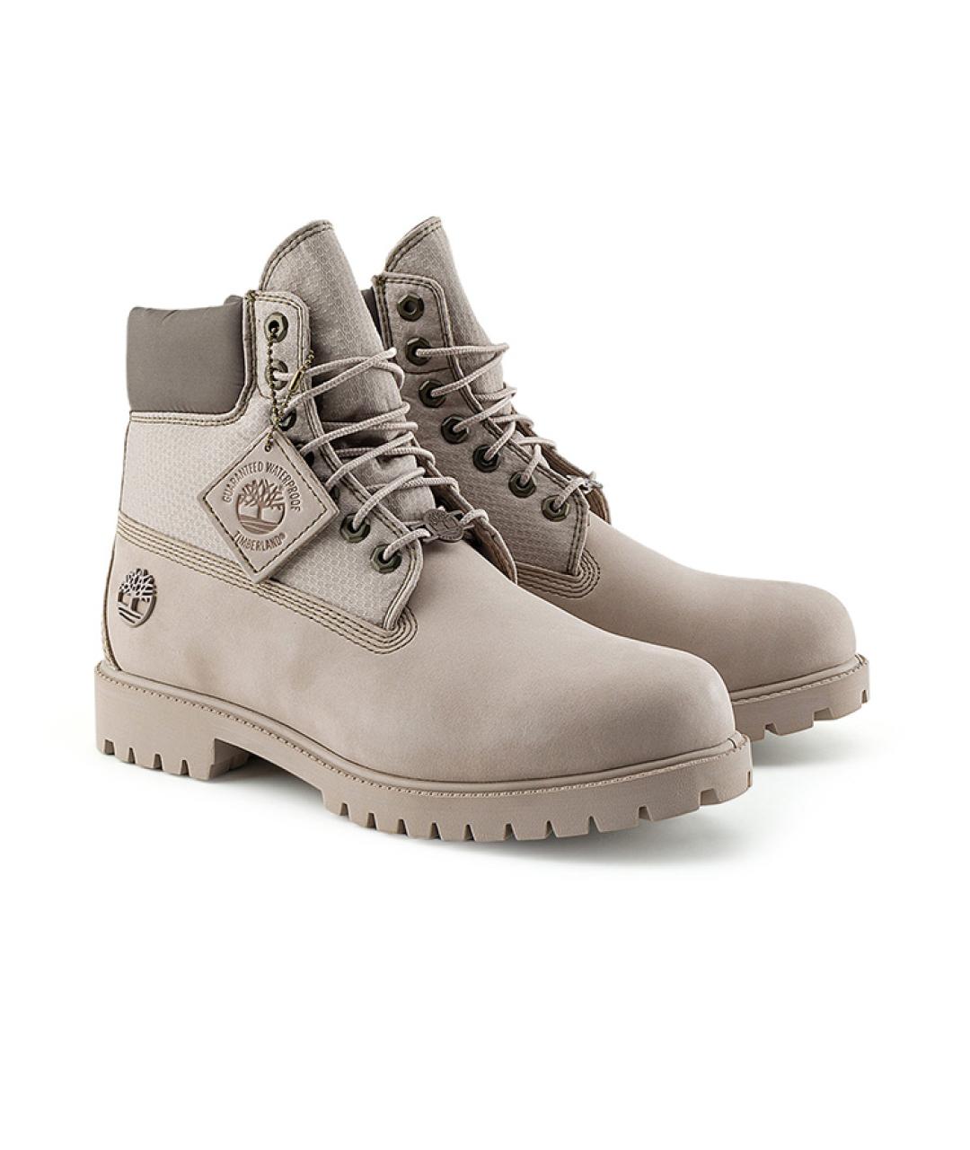 TIMBERLAND Бежевые кожаные низкие ботинки, фото 2