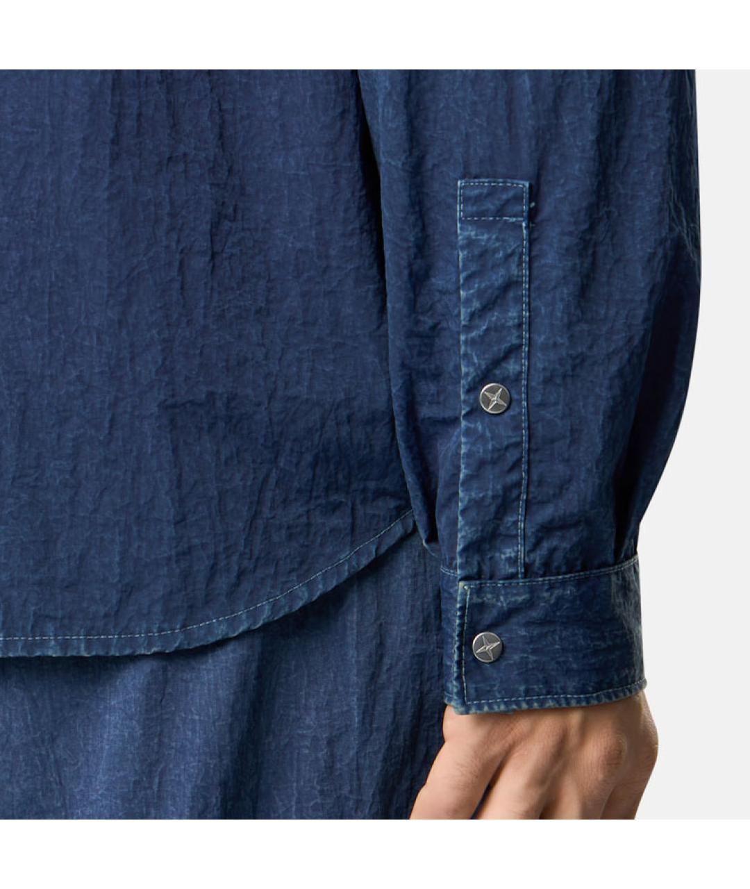 STONE ISLAND Синяя кэжуал рубашка, фото 5