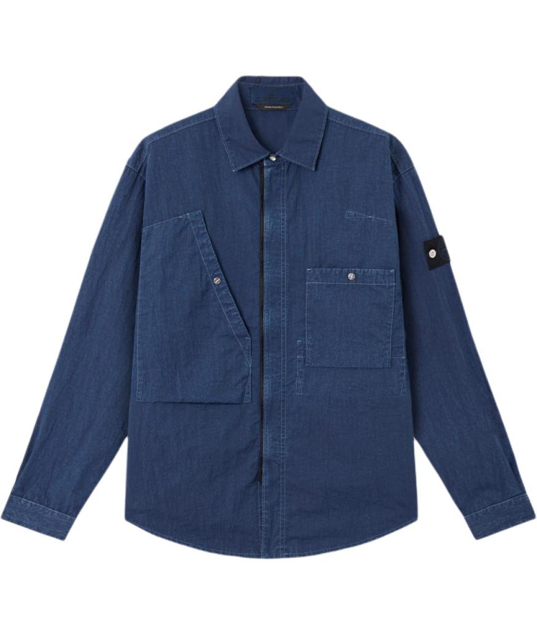 STONE ISLAND Синяя кэжуал рубашка, фото 1