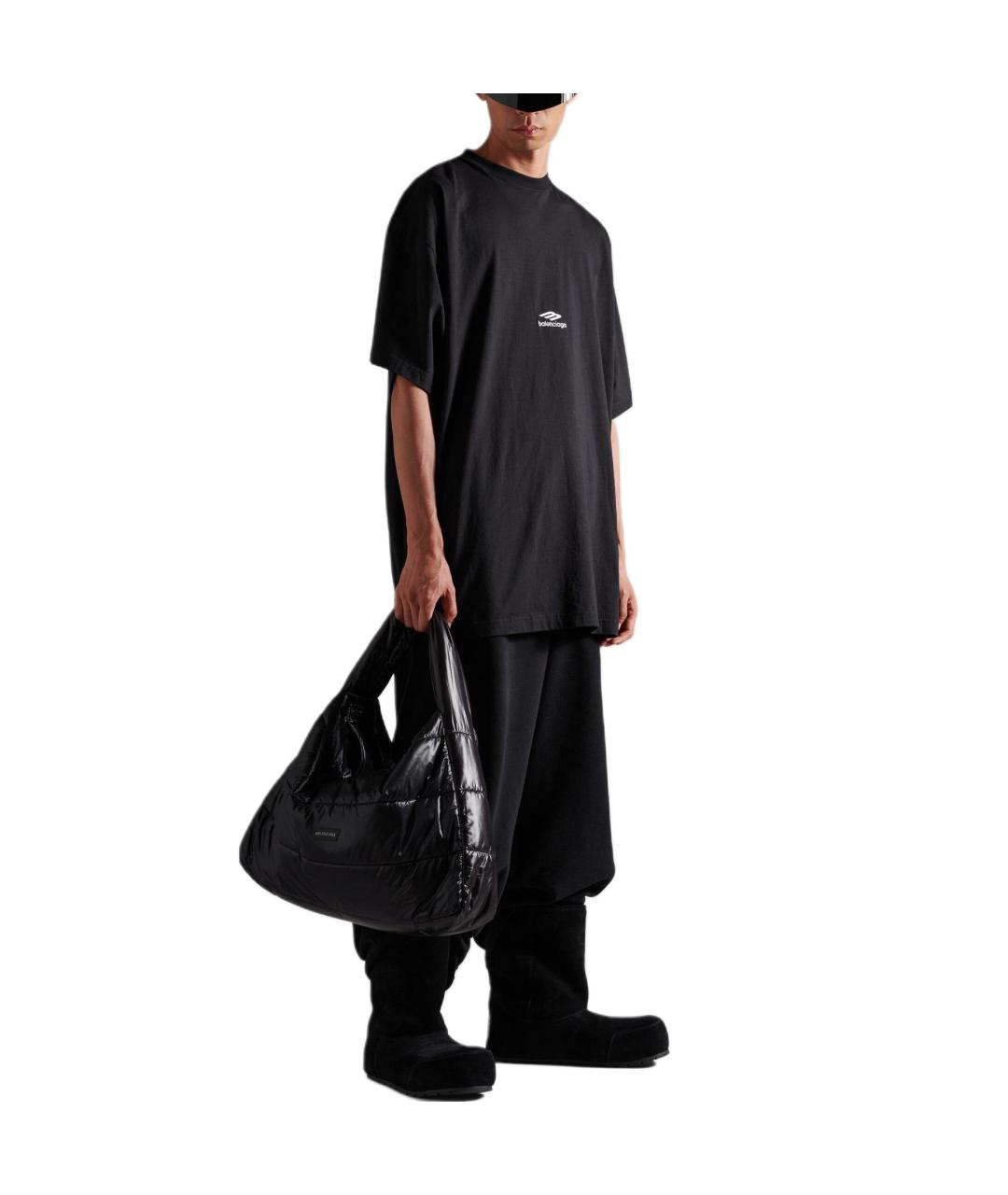 BALENCIAGA Черная футболка, фото 5