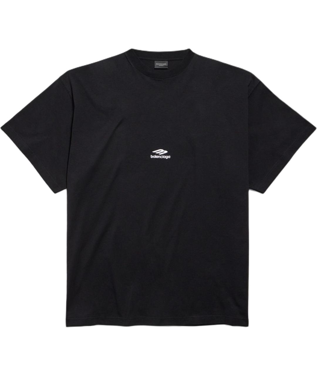 BALENCIAGA Черная футболка, фото 1