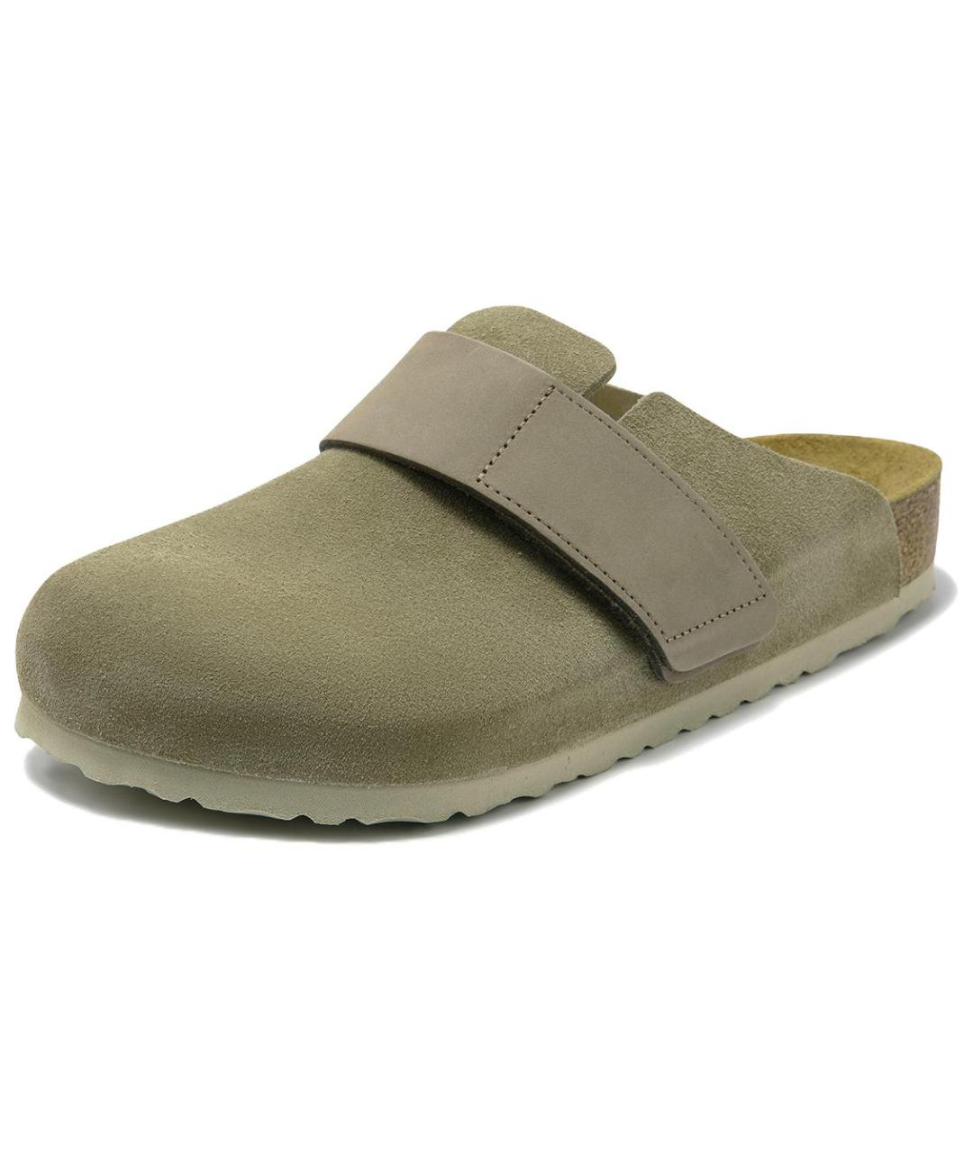 BIRKENSTOCK Бежевые кожаные мюли, фото 4