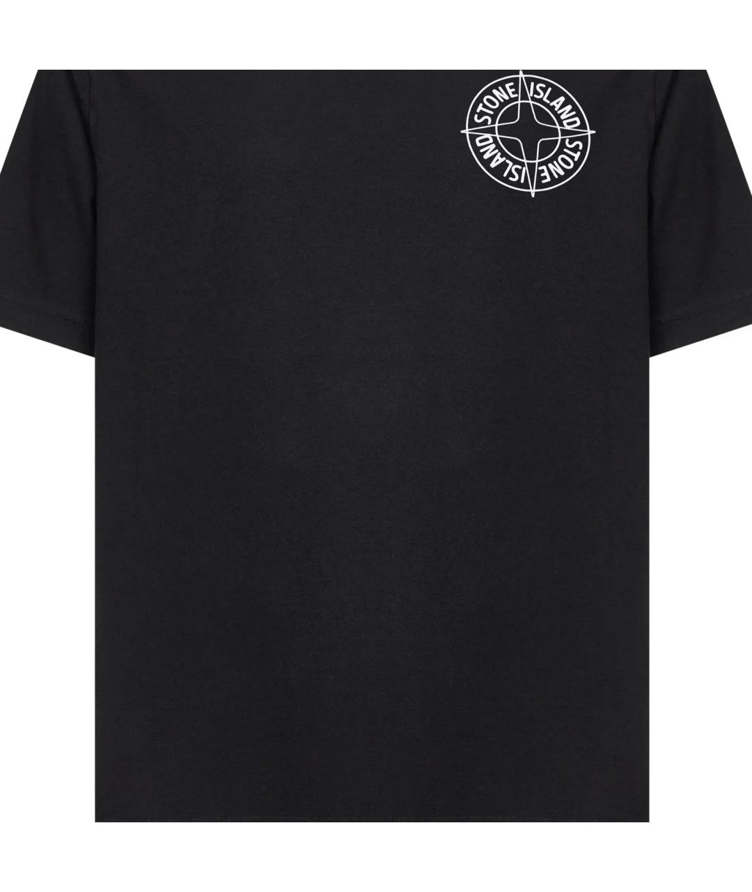 STONE ISLAND Черная футболка, фото 5