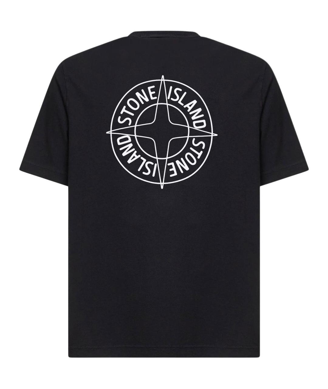 STONE ISLAND Черная футболка, фото 2