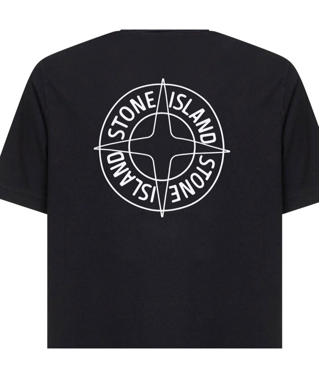 STONE ISLAND Черная футболка, фото 4