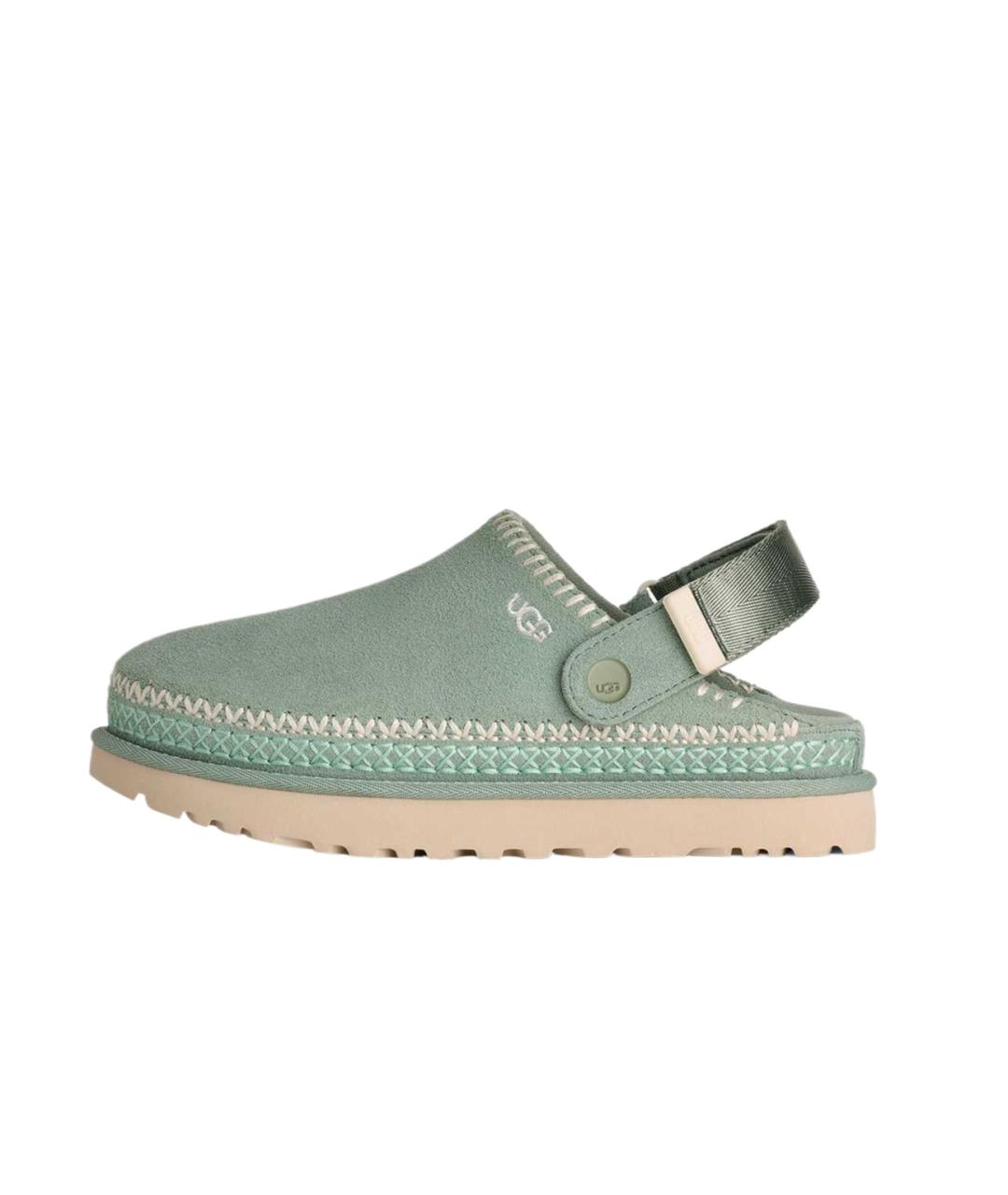 UGG AUSTRALIA Зеленые замшевые мюли, фото 2