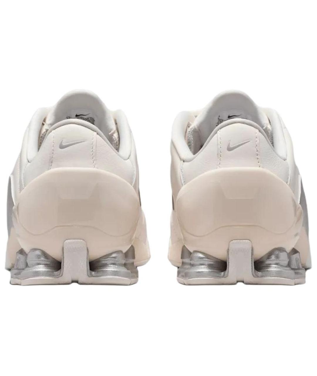 NIKE Бежевые кожаные кроссовки, фото 5