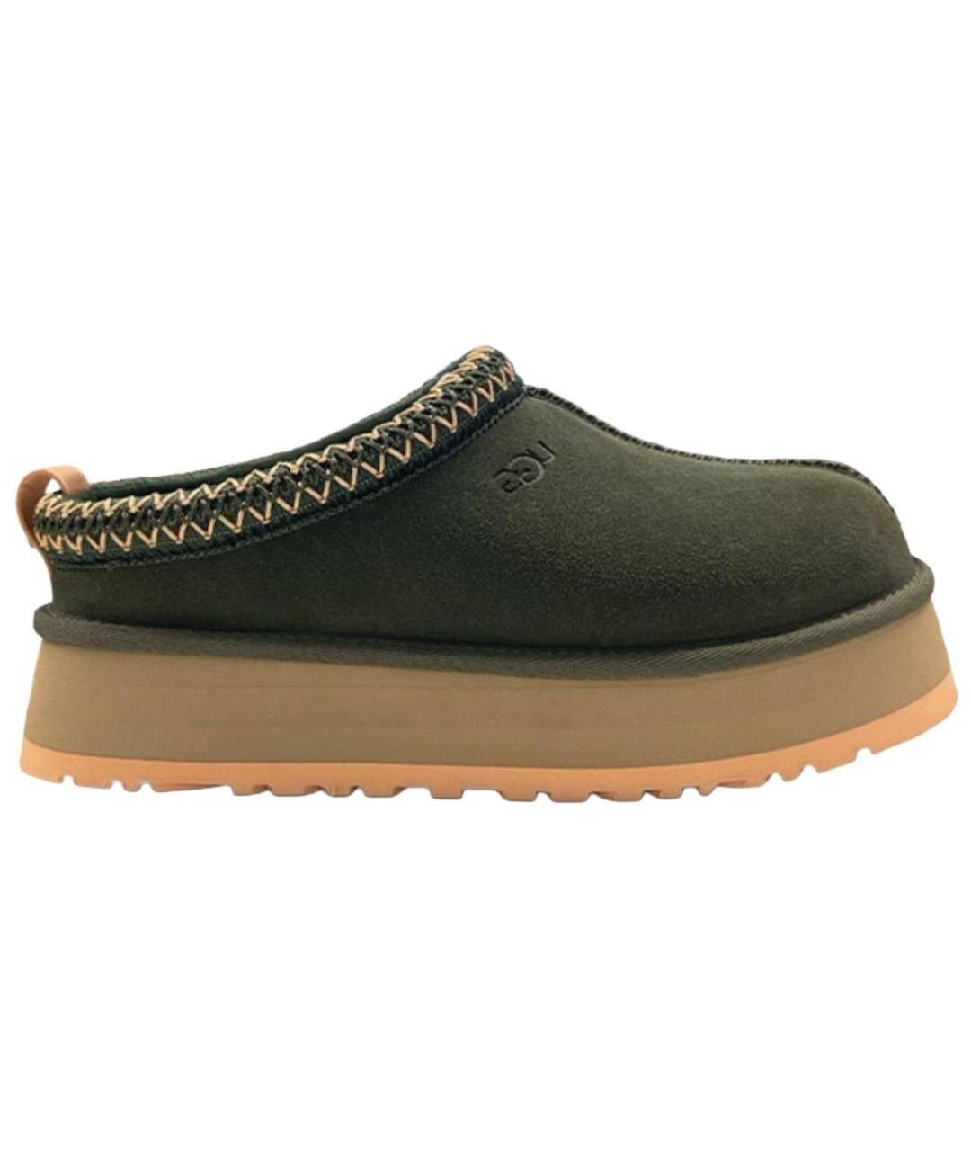 UGG AUSTRALIA Зеленые нубуковые мюли, фото 1