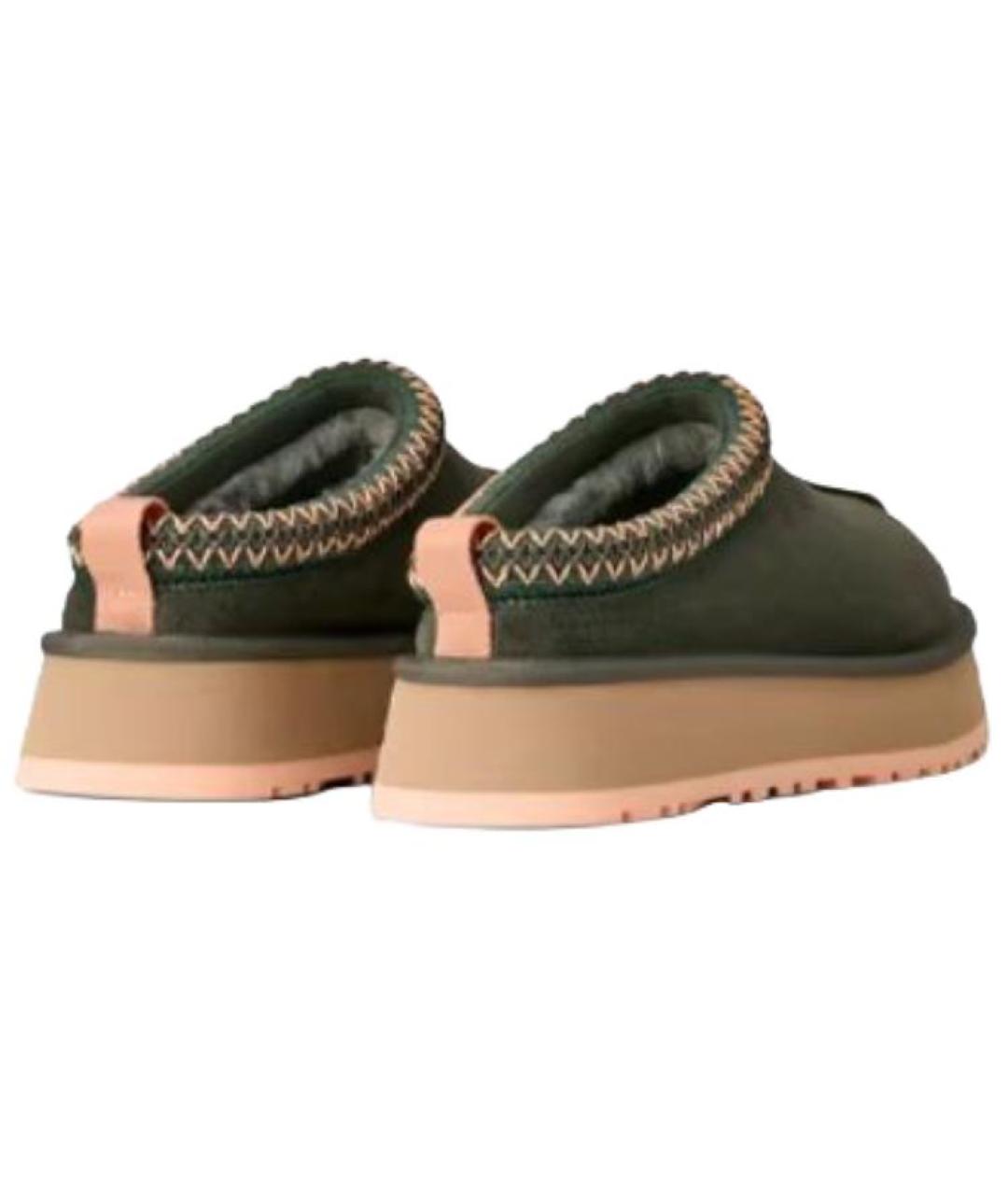 UGG AUSTRALIA Зеленые нубуковые мюли, фото 4