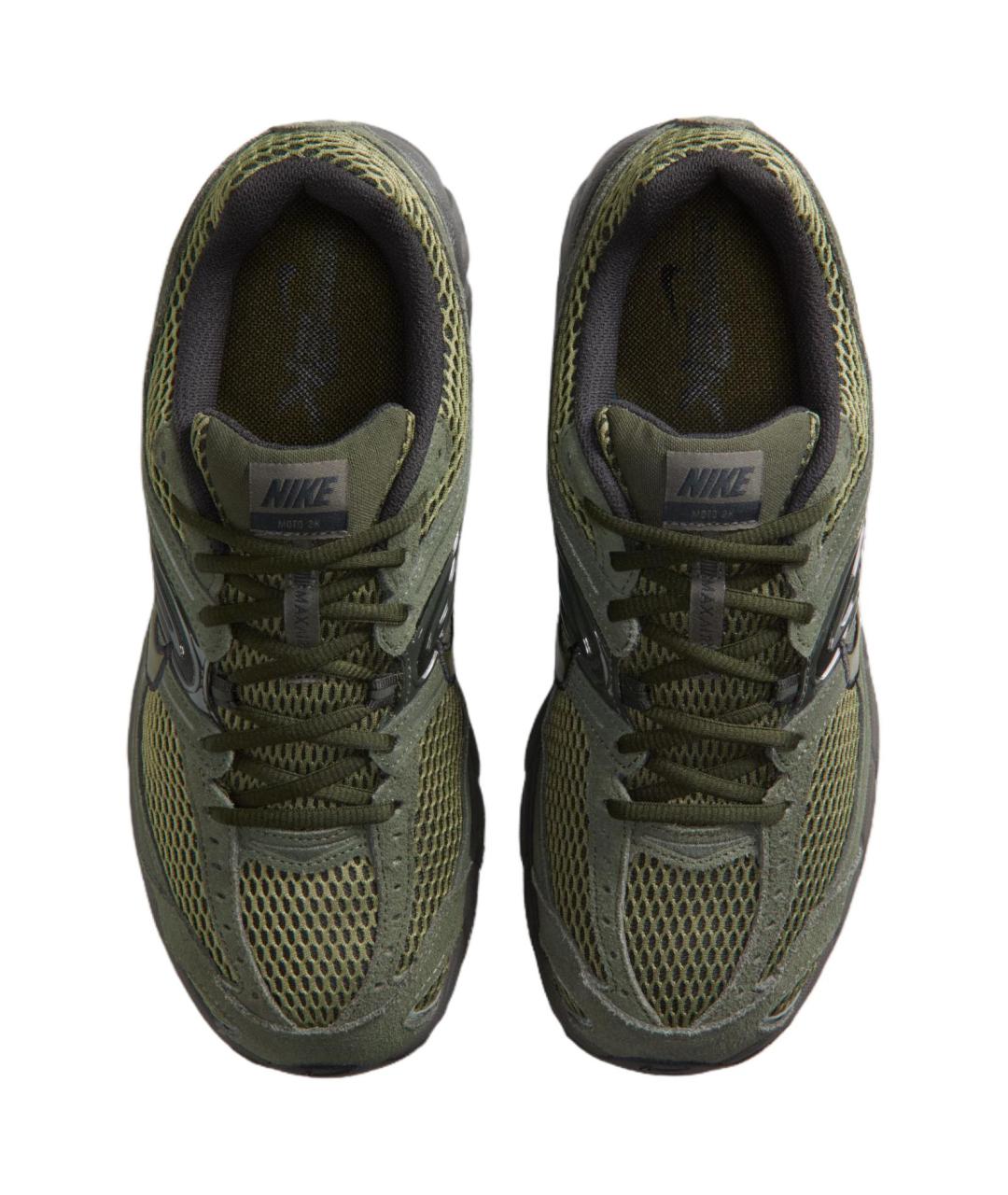 NIKE Зеленые кожаные низкие кроссовки / кеды, фото 4