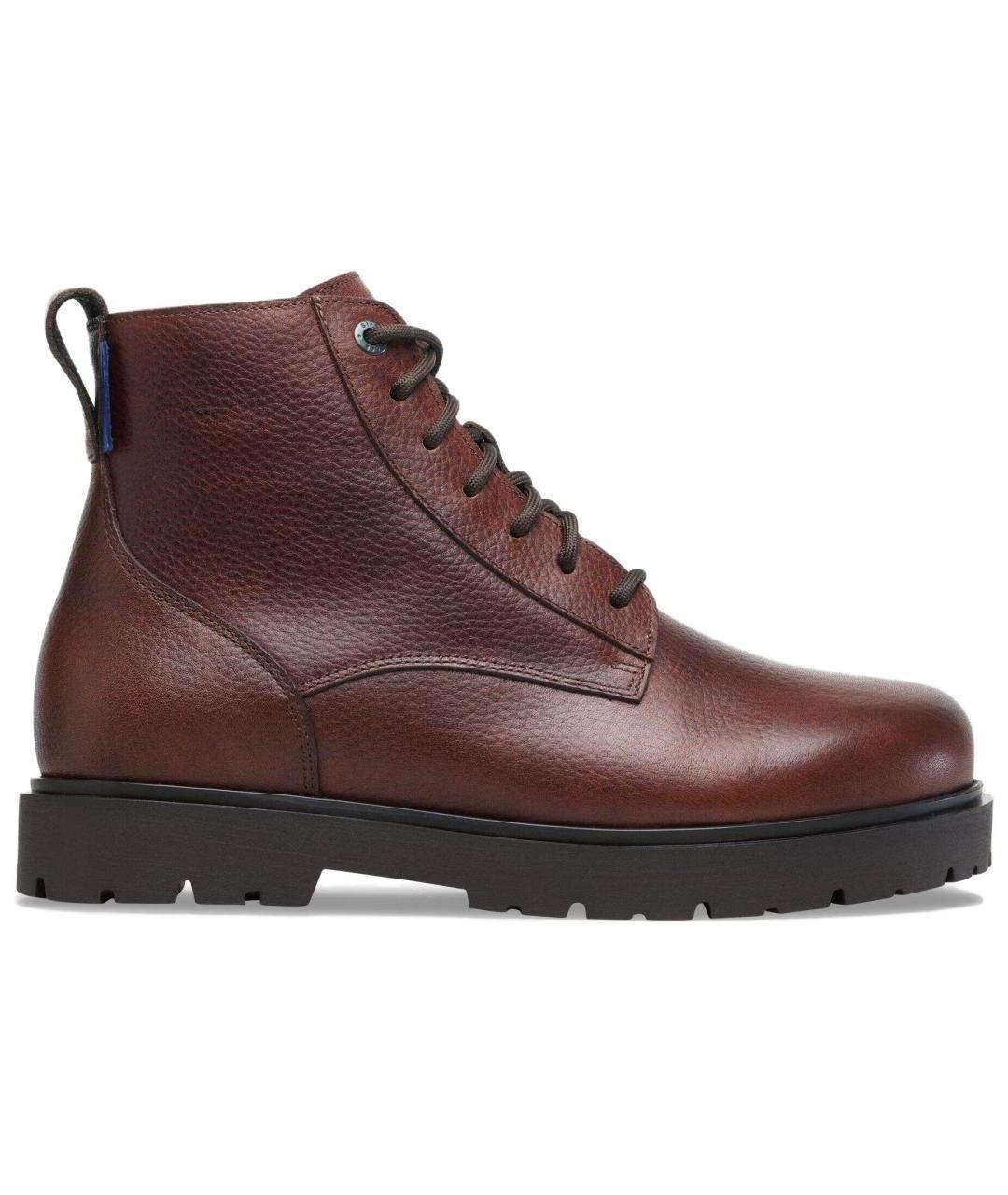 BIRKENSTOCK Коричневые кожаные полусапоги, фото 1