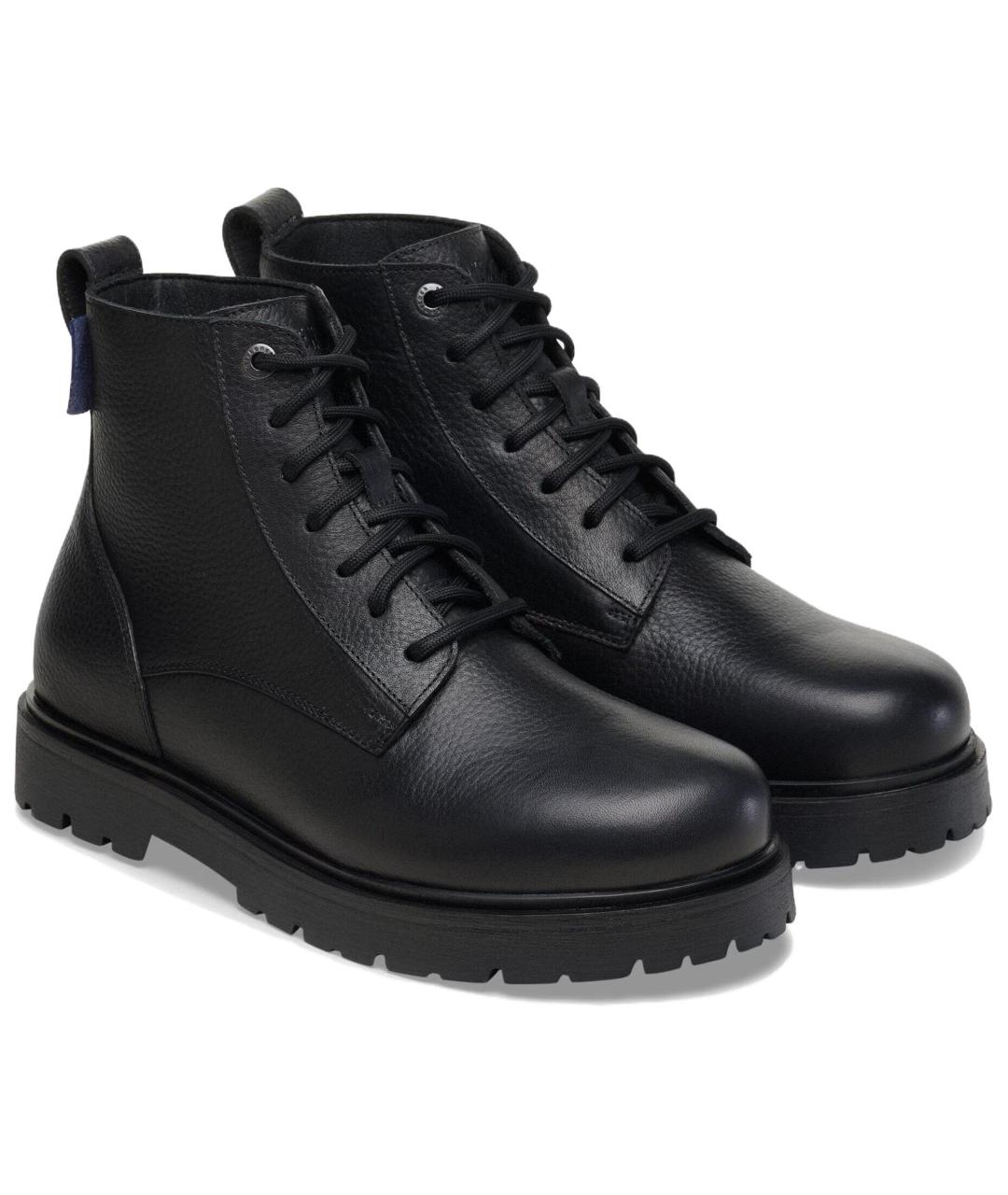 BIRKENSTOCK Черные кожаные полусапоги, фото 3