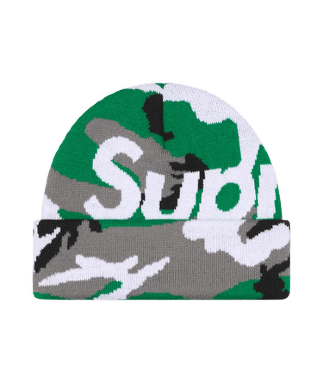 SUPREME Зеленая шапка, фото 3