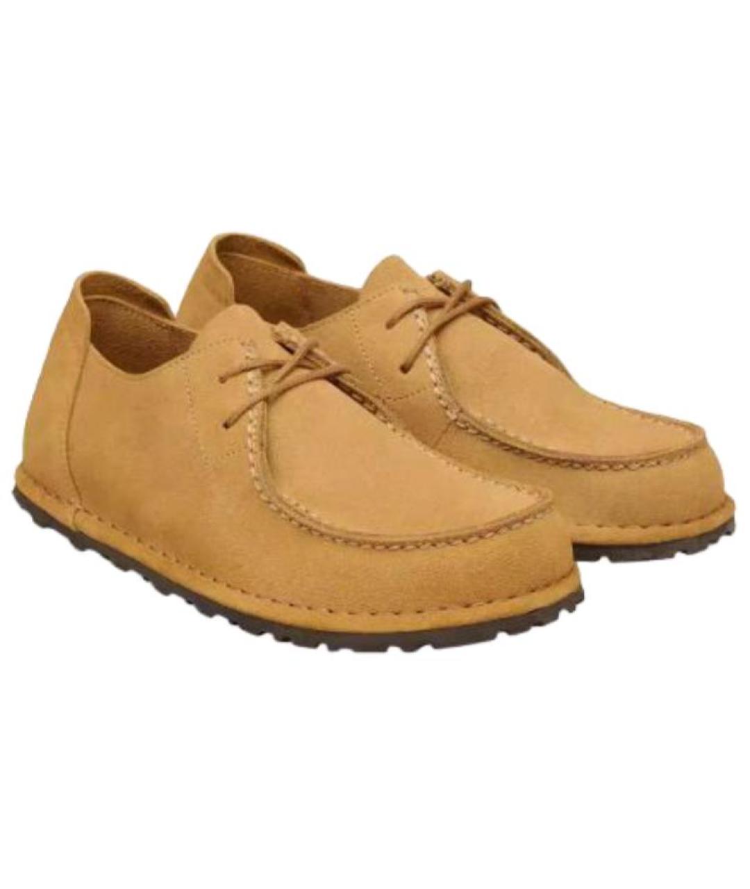 BIRKENSTOCK Бежевые замшевые брогги и оксфорды, фото 3