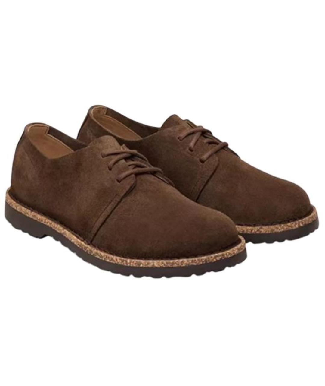 BIRKENSTOCK Коричневые замшевые брогги и оксфорды, фото 3