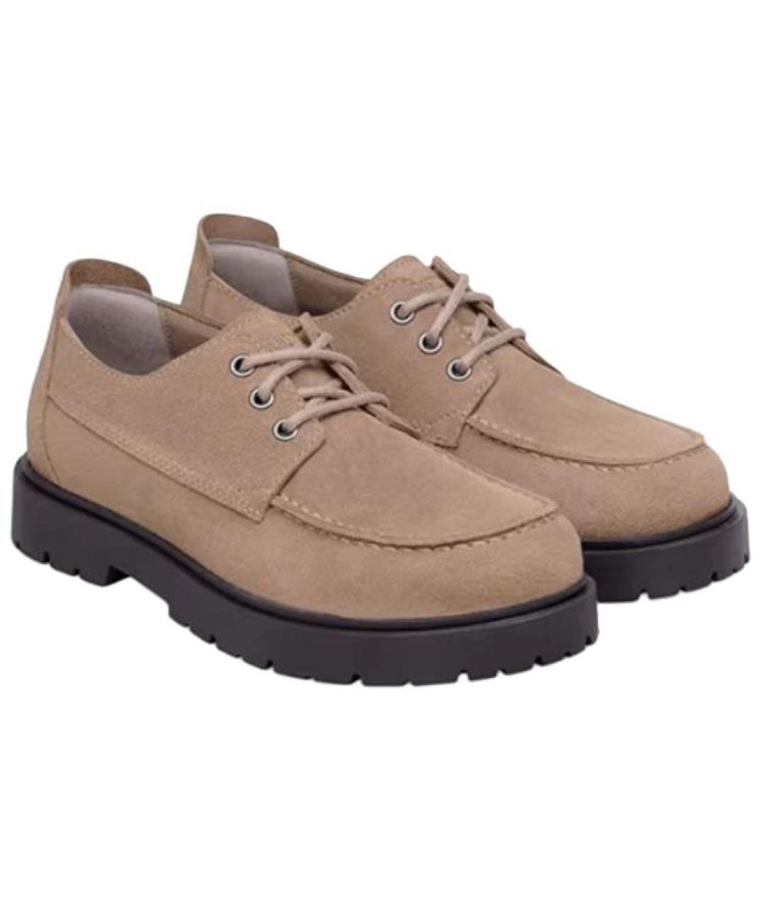 BIRKENSTOCK Бежевые замшевые туфли, фото 4