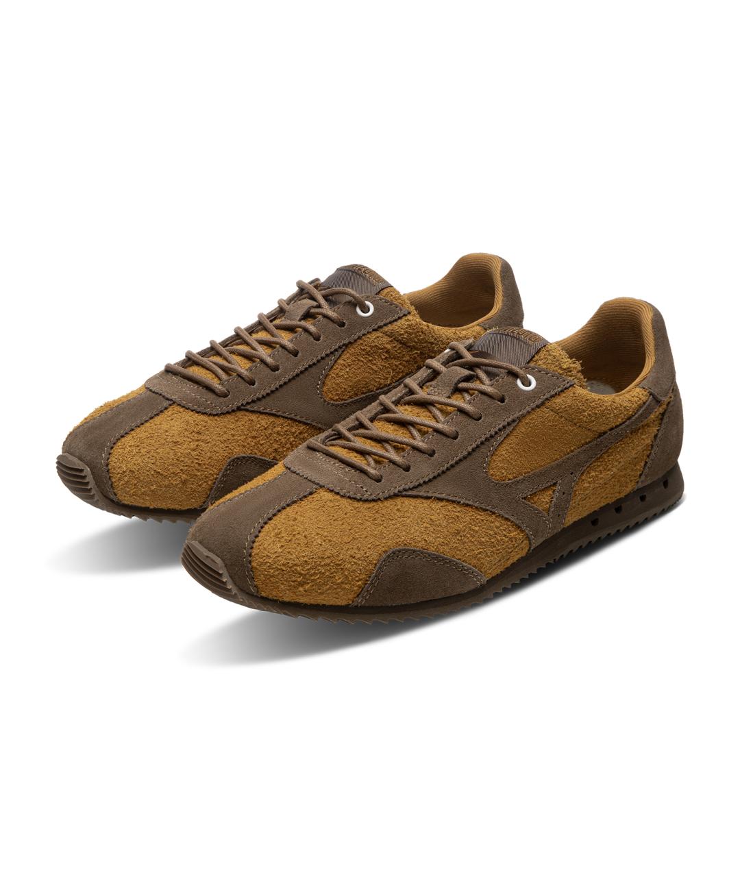 MIZUNO Коричневые кожаные кроссовки, фото 3