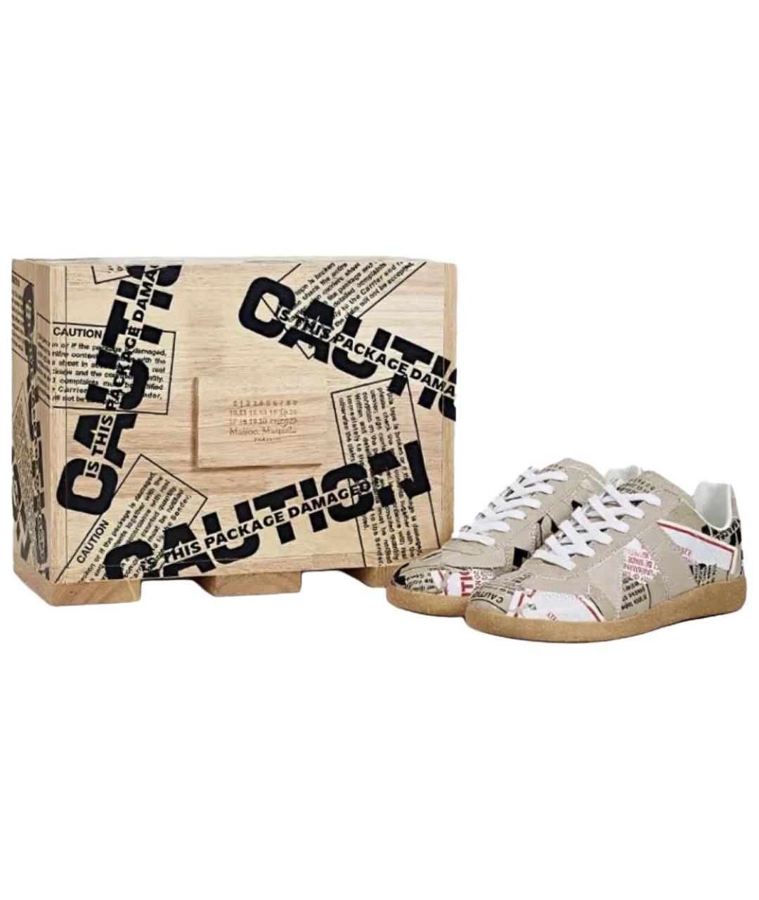 MAISON MARGIELA Мульти кожаные кеды, фото 4